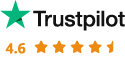 Trustpilot logo with our 4+ star rating