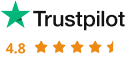 Trustpilot logo with our 4+ star rating